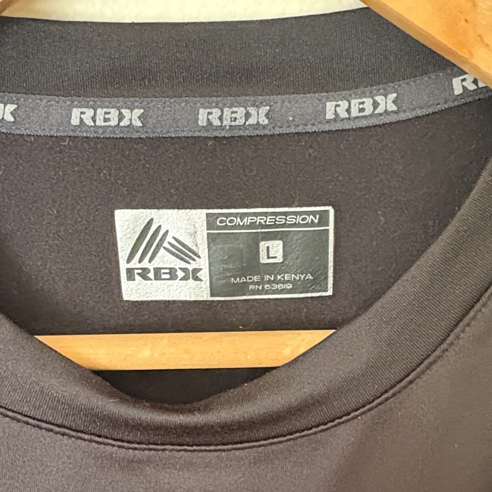 RBX Compression Black Men's Long-Sleeve Athletic Top - Picture 2 of 3
